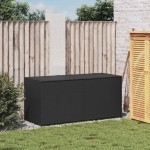 vidaXL Ladă de depozitare pentru grădină, negru, 283 L, poliratan vidaXL Ladă de depozitare pentru grădină, negru, 283 L, poliratan