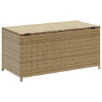 vidaXL Ladă depozitare de grădină, bej combinat, 190 L, poliratan vidaXL Ladă depozitare de grădină, bej combinat, 190 L, poliratan