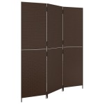 vidaXL Separator de cameră cu 3 panouri, maro, poliratan vidaXL Separator de cameră cu 3 panouri, maro, poliratan