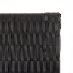 vidaXL Separator de cameră cu 5 panouri, negru, poliratan vidaXL Separator de cameră cu 5 panouri, negru, poliratan