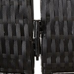 vidaXL Separator de cameră cu 5 panouri, negru, poliratan vidaXL Separator de cameră cu 5 panouri, negru, poliratan