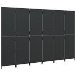 vidaXL Separator de cameră cu 6 panouri, negru, poliratan
