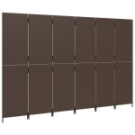 vidaXL Separator de cameră cu 6 panouri, maro, poliratan vidaXL Separator de cameră cu 6 panouri, maro, poliratan