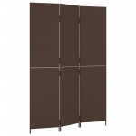 vidaXL Separator de cameră cu 3 panouri, maro, poliratan vidaXL Separator de cameră cu 3 panouri, maro, poliratan