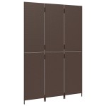 vidaXL Separator de cameră cu 3 panouri, maro, poliratan vidaXL Separator de cameră cu 3 panouri, maro, poliratan