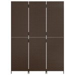 vidaXL Separator de cameră cu 3 panouri, maro, poliratan vidaXL Separator de cameră cu 3 panouri, maro, poliratan