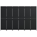 vidaXL Separator de cameră cu 6 panouri, negru, poliratan vidaXL Separator de cameră cu 6 panouri, negru, poliratan