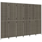vidaXL Separator de cameră cu 6 panouri, gri, poliratan vidaXL Separator de cameră cu 6 panouri, gri, poliratan