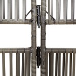 vidaXL Separator de cameră cu 3 panouri, gri, poliratan vidaXL Separator de cameră cu 3 panouri, gri, poliratan
