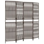 vidaXL Separator de cameră cu 4 panouri, maro, poliratan vidaXL Separator de cameră cu 4 panouri, maro, poliratan