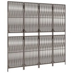 vidaXL Separator de cameră cu 4 panouri, maro, poliratan vidaXL Separator de cameră cu 4 panouri, maro, poliratan