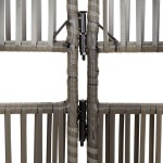 vidaXL Separator de cameră cu 4 panouri, gri, poliratan vidaXL Separator de cameră cu 4 panouri, gri, poliratan