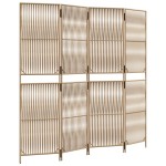 vidaXL Separator de cameră cu 4 panouri, bej, poliratan vidaXL Separator de cameră cu 4 panouri, bej, poliratan