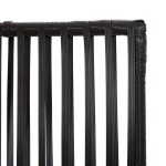vidaXL Separator de cameră cu 5 panouri, negru, poliratan