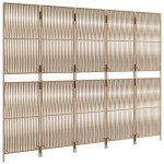 vidaXL Separator de cameră cu 5 panouri, bej, poliratan vidaXL Separator de cameră cu 5 panouri, bej, poliratan