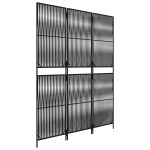 vidaXL Separator de cameră cu 3 panouri, negru, poliratan vidaXL Separator de cameră cu 3 panouri, negru, poliratan