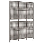 vidaXL Separator de cameră cu 3 panouri, maro, poliratan vidaXL Separator de cameră cu 3 panouri, maro, poliratan