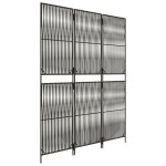 vidaXL Separator de cameră cu 3 panouri, gri, poliratan vidaXL Separator de cameră cu 3 panouri, gri, poliratan