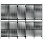vidaXL Separator de cameră cu 5 panouri, negru, poliratan vidaXL Separator de cameră cu 5 panouri, negru, poliratan