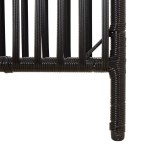 vidaXL Separator de cameră cu 5 panouri, negru, poliratan vidaXL Separator de cameră cu 5 panouri, negru, poliratan