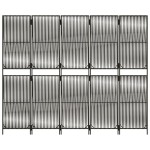 vidaXL Separator de cameră cu 5 panouri, gri, poliratan vidaXL Separator de cameră cu 5 panouri, gri, poliratan