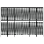 vidaXL Separator de cameră cu 6 panouri, negru, poliratan vidaXL Separator de cameră cu 6 panouri, negru, poliratan