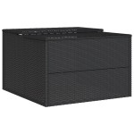 vidaXL Garaj pentru mașina de tuns iarba negru 86x90x52/57cm poliratan vidaXL Garaj pentru mașina de tuns iarba negru 86x90x52/57cm poliratan
