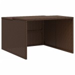 vidaXL Garaj pentru mașina de tuns iarba maro 86x90x52/57 cm poliratan vidaXL Garaj pentru mașina de tuns iarba maro 86x90x52/57 cm poliratan