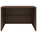 vidaXL Garaj pentru mașina de tuns iarba maro 86x90x52/57 cm poliratan vidaXL Garaj pentru mașina de tuns iarba maro 86x90x52/57 cm poliratan