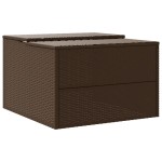 vidaXL Garaj pentru mașina de tuns iarba maro 86x90x52/57 cm poliratan vidaXL Garaj pentru mașina de tuns iarba maro 86x90x52/57 cm poliratan