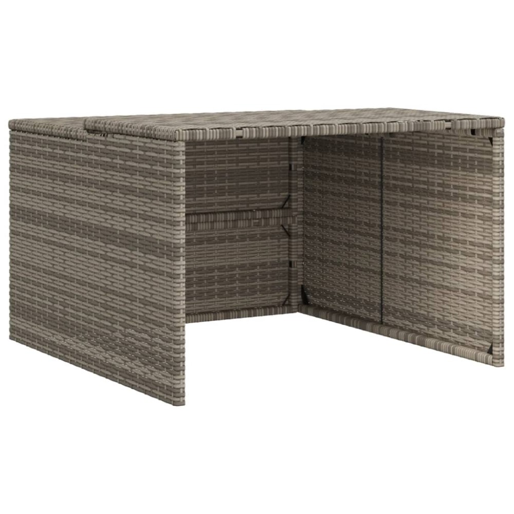 vidaXL Garaj pentru mașina de tuns iarba, gri 86x90x52/57 cm poliratan