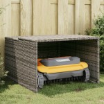 vidaXL Garaj pentru mașina de tuns iarba, gri 86x90x52/57 cm poliratan vidaXL Garaj pentru mașina de tuns iarba, gri 86x90x52/57 cm poliratan