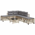 vidaXL Set mobilier colțar de grădină cu perne 3 piese bej poliratan vidaXL Set mobilier colțar de grădină cu perne 3 piese bej poliratan