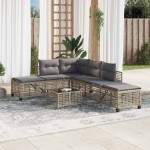 vidaXL Set mobilier colțar de grădină cu perne 3 piese bej poliratan vidaXL Set mobilier colțar de grădină cu perne 3 piese bej poliratan
