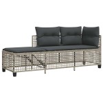 vidaXL Set mobilier colțar grădină perne 3 piese gri deschis poliratan vidaXL Set mobilier colțar grădină perne 3 piese gri deschis poliratan