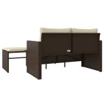 vidaXL Set canapele de grădină cu perne, 3 piese, maro, poliratan vidaXL Set canapele de grădină cu perne, 3 piese, maro, poliratan