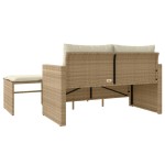 vidaXL Set canapele de grădină, 3 piese, cu perne, bej, poliratan vidaXL Set canapele de grădină, 3 piese, cu perne, bej, poliratan