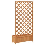 vidaXL Jardinieră cu spalier, maro, lemn masiv de brad vidaXL Jardinieră cu spalier, maro, lemn masiv de brad