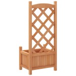 vidaXL Jardinieră cu spalier, maro, lemn masiv de brad vidaXL Jardinieră cu spalier, maro, lemn masiv de brad
