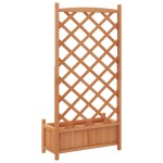vidaXL Jardinieră cu spalier, maro, lemn masiv de brad vidaXL Jardinieră cu spalier, maro, lemn masiv de brad