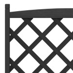vidaXL Jardinieră cu spalier, negru, lemn masiv de brad vidaXL Jardinieră cu spalier, negru, lemn masiv de brad