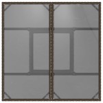 vidaXL Masă de grădină, blat din sticlă, maro, 80x80x75 cm, poliratan