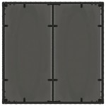 vidaXL Masă grădină cu blat din sticlă, negru, 90x90x75 cm, poliratan