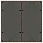 vidaXL Masă de grădină cu blat din sticlă, maro, 90x90x75cm, poliratan vidaXL Masă de grădină cu blat din sticlă, maro, 90x90x75cm, poliratan