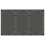 vidaXL Masă grădină cu blat din sticlă, negru, 150x90x75 cm, poliratan