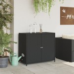 vidaXL Dulap depozitare de grădină, negru, 83x45x76 cm, poliratan vidaXL Dulap depozitare de grădină, negru, 83x45x76 cm, poliratan
