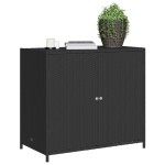 vidaXL Dulap depozitare de grădină, negru, 83x45x76 cm, poliratan vidaXL Dulap depozitare de grădină, negru, 83x45x76 cm, poliratan