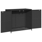 vidaXL Dulap depozitare de grădină, negru, 83x45x76 cm, poliratan vidaXL Dulap depozitare de grădină, negru, 83x45x76 cm, poliratan