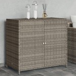 vidaXL Dulap depozitare de grădină, gri, 83x45x76 cm, poliratan vidaXL Dulap depozitare de grădină, gri, 83x45x76 cm, poliratan