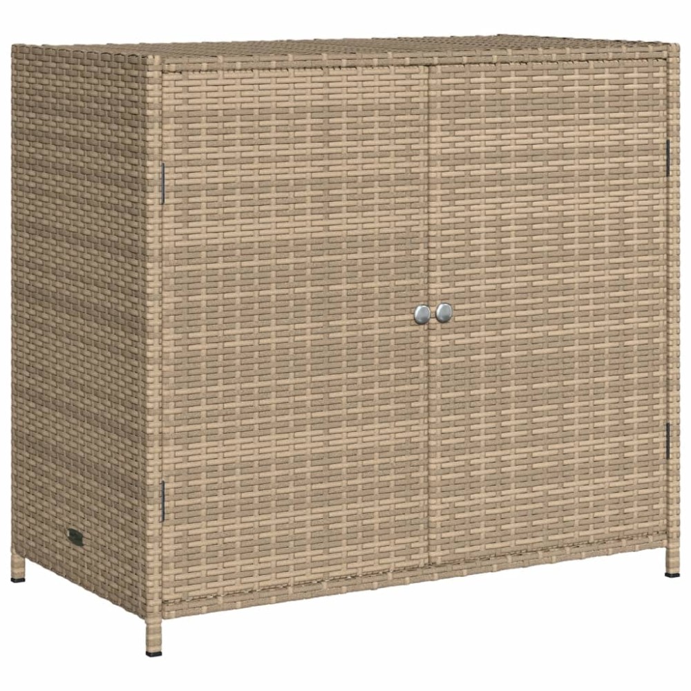 vidaXL Dulap depozitare de grădină, bej, 83x45x76 cm, poliratan